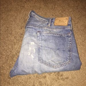 Men’s distressed Polo Ralph Lauren denim